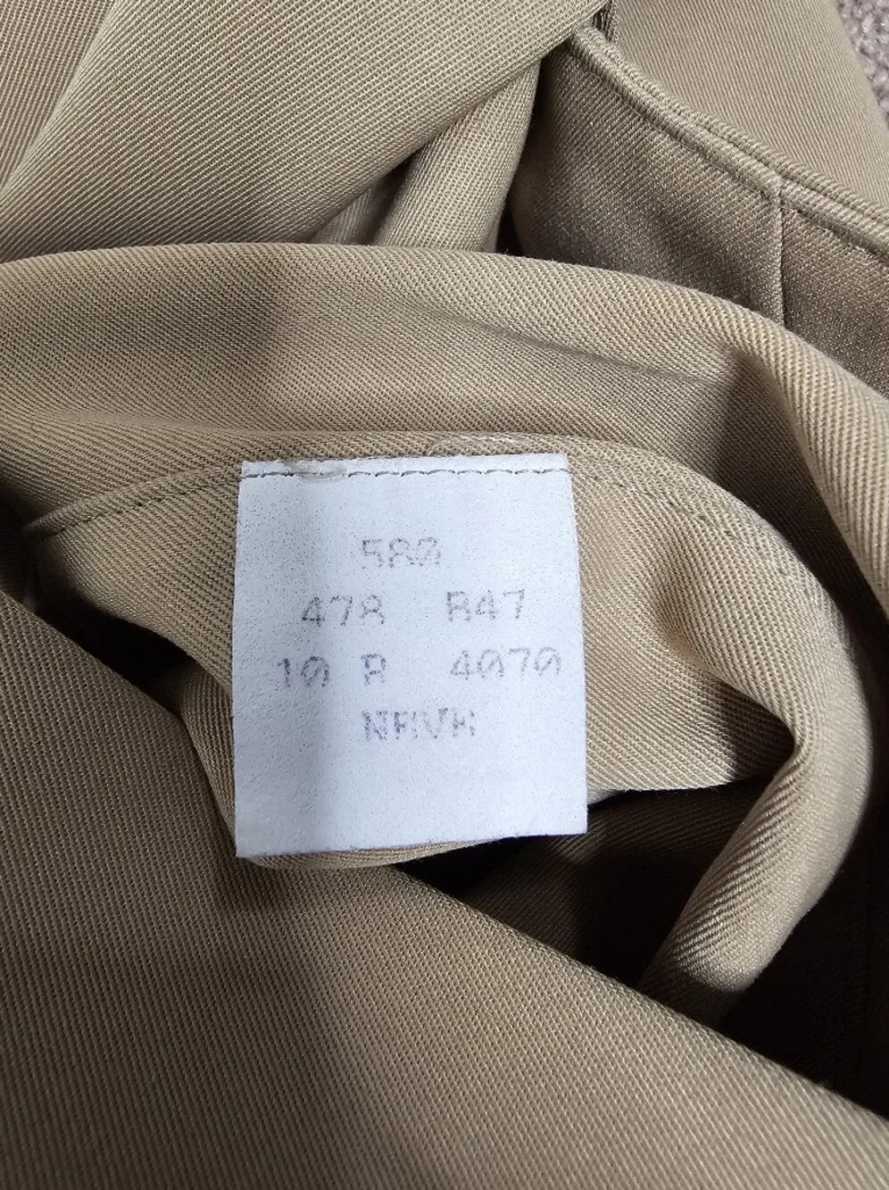 Burberry Vintage Belted Trench Coat With Wool/Camel Hair Liner Khaki Size 10 - Picture 15 of 16